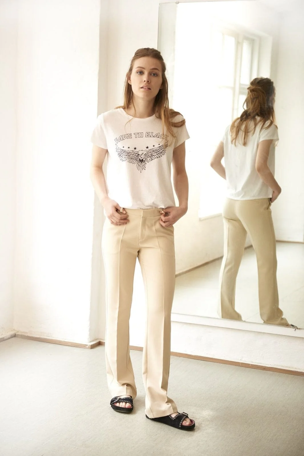 Neo Noir Cassie Suit Pants sand