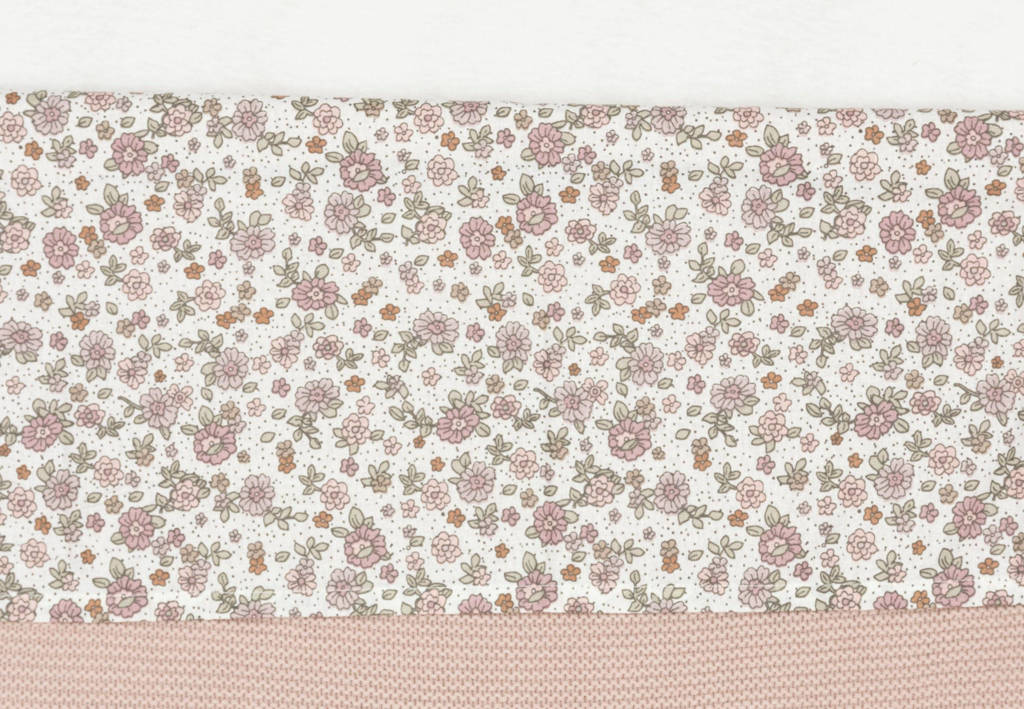 baby ledikantlaken 120x150cm Retro Flowers oatmeal