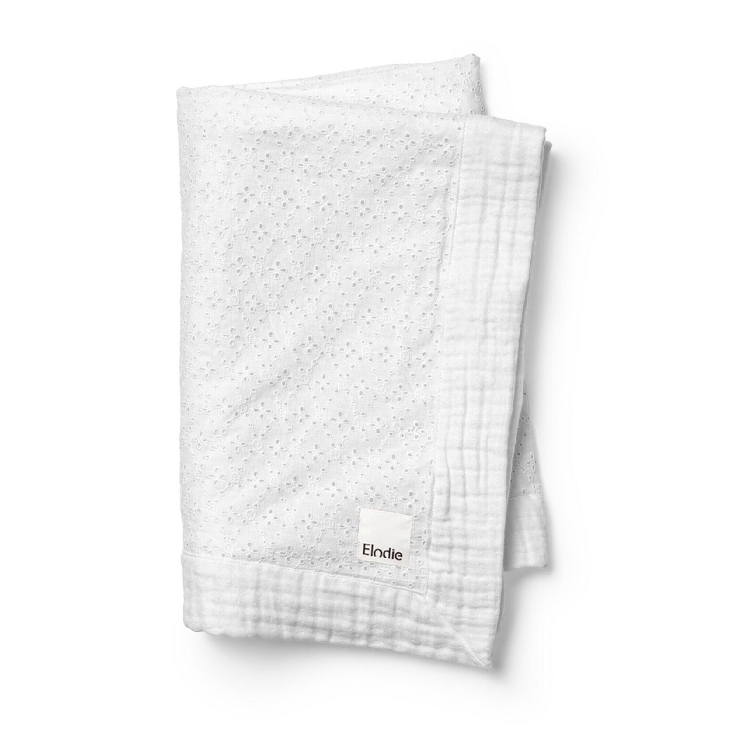 Elodie Soft Cotton Decke - Embroidery Anglaise weiß