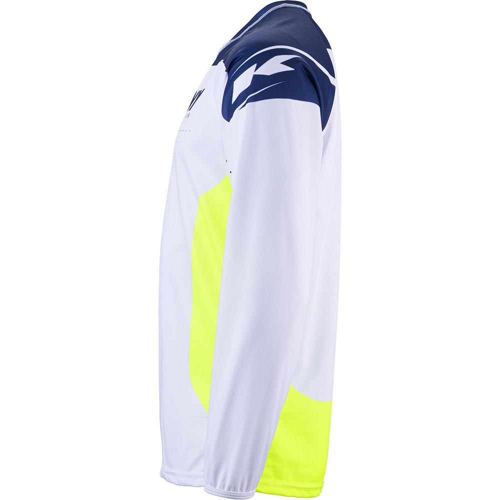 Kenny - Maillot Force - 2024 Blanc / Navy / Jaune fluo