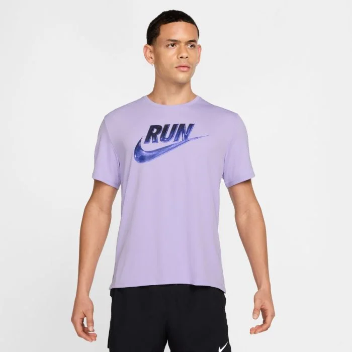Nike Herre T-shirts Run Energy Miler SS Tee Lilla