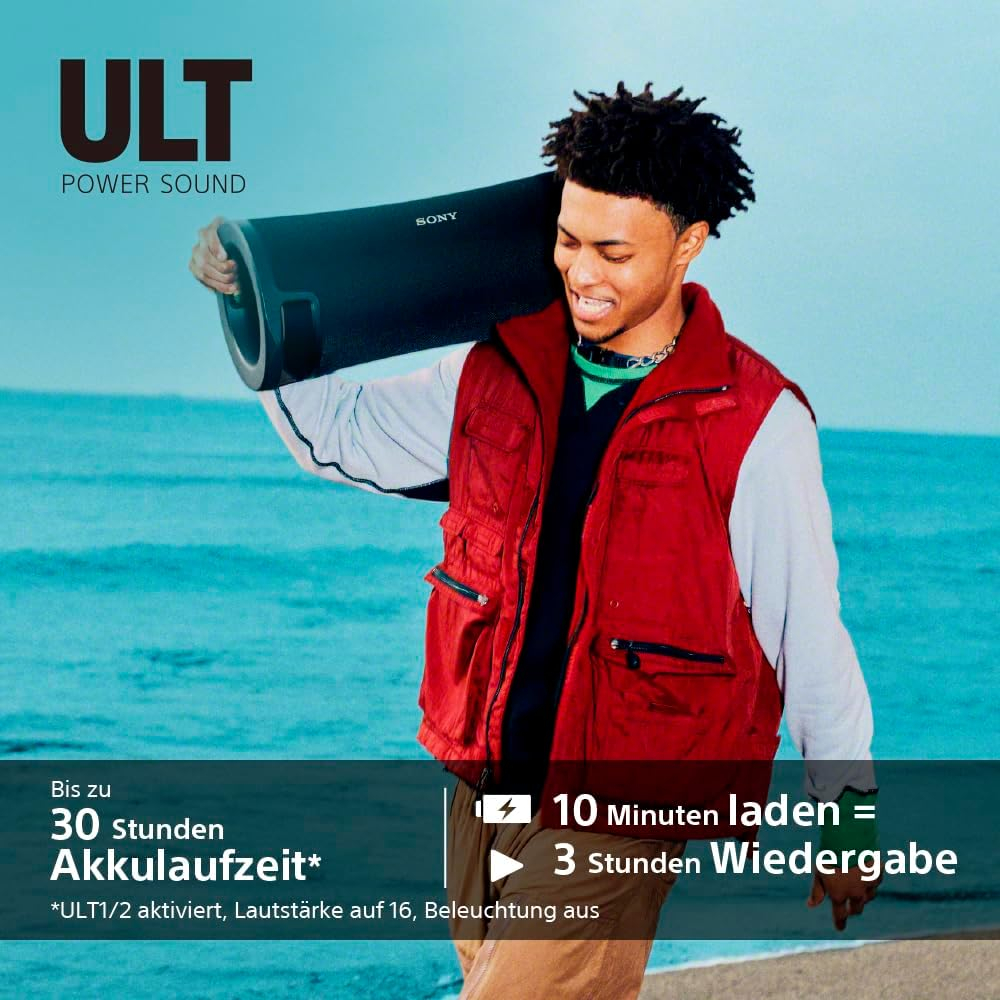 ULT Field 7 Bluetooth Lautsprecher Wireless Speaker IP67 mit RGB Beleuchtung (SRSULT70B.EU8) - Schwarz