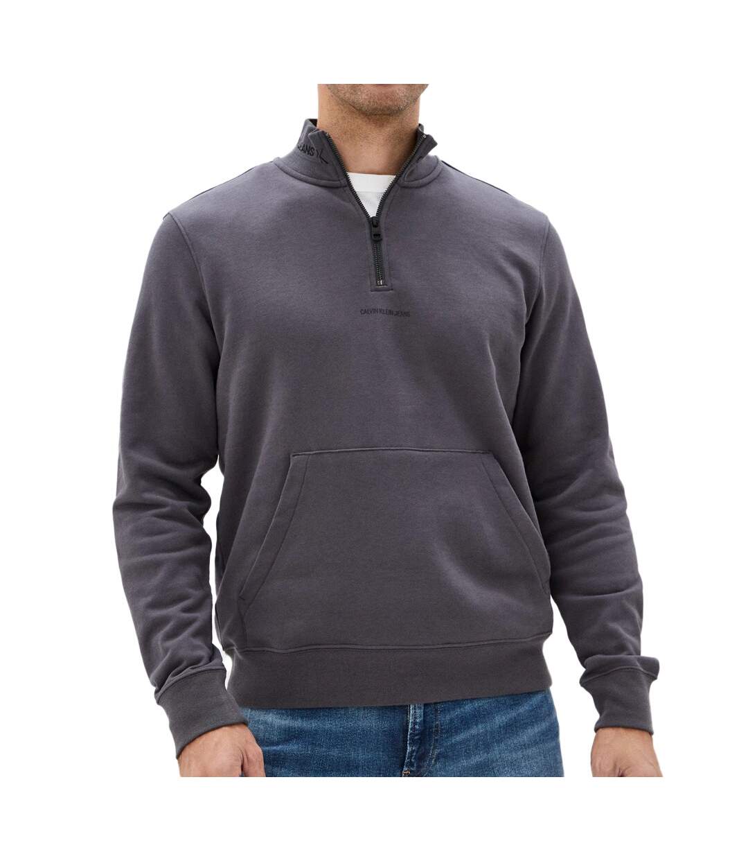 Sweat 1/4zip Gris Home Calvin Klein Logo