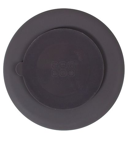 Filibabba Platte - Silikon - unterteilt - Stone Grey