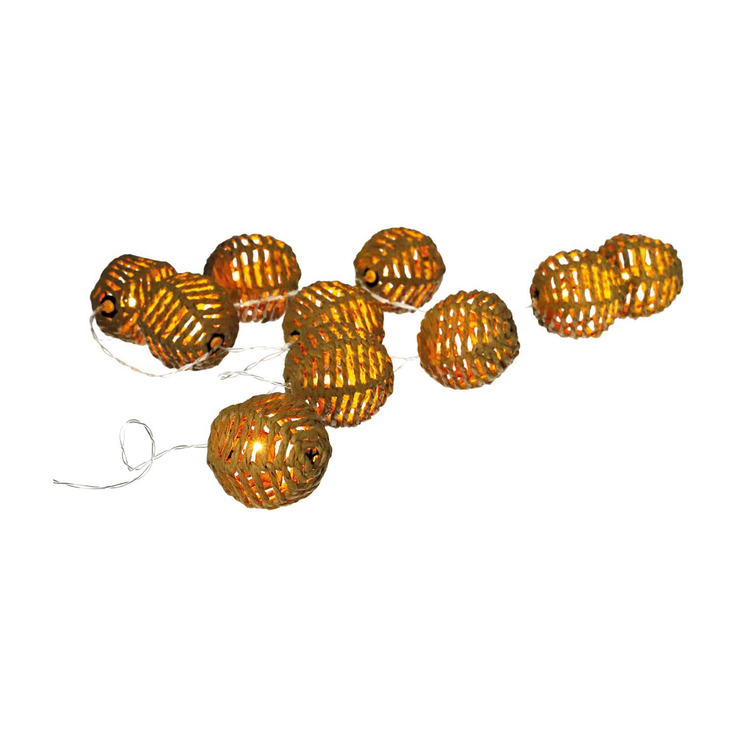 Lichterkette Rattanoptik 10 LED