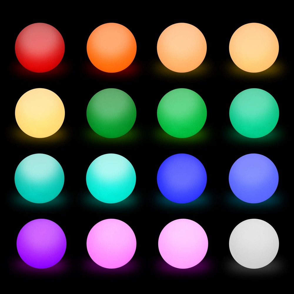 Boule led 60cm - sphère décorative lumineuse. 16 couleurs. Ø 60cm. Chargeur câble usb (fourni)