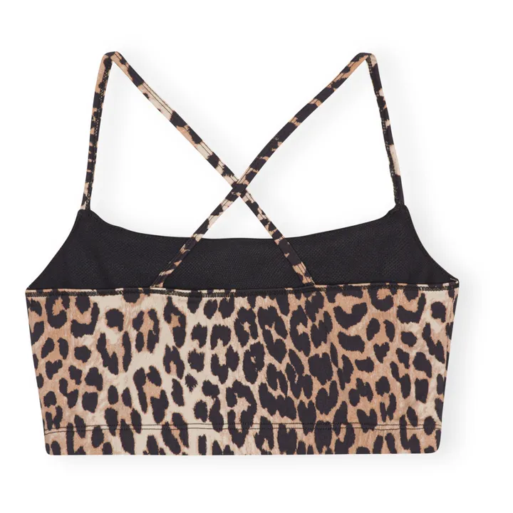 Ganni Brassière de Sport Active Imprimée Matières Recyclées | Léopard