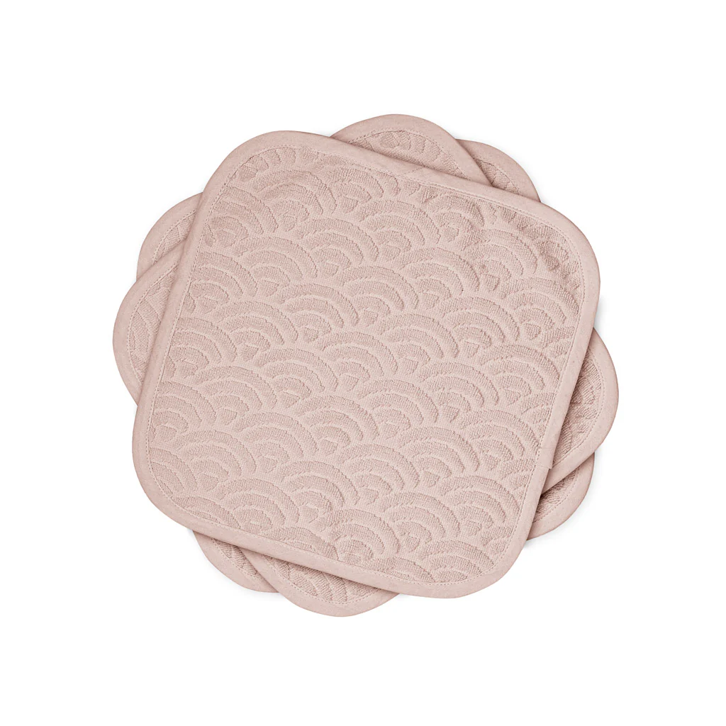 Vaskeklude, 3-pack - GOTS Dusty Rose