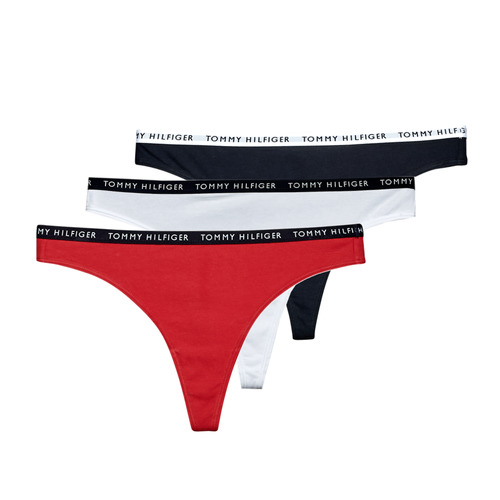 Tommy Hilfiger - THONG X3 - Noir / Blanc / Rouge