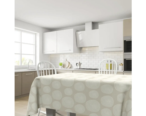 Tafelkleed Stockholm, beige, 140 cm breed (per meter verkocht)