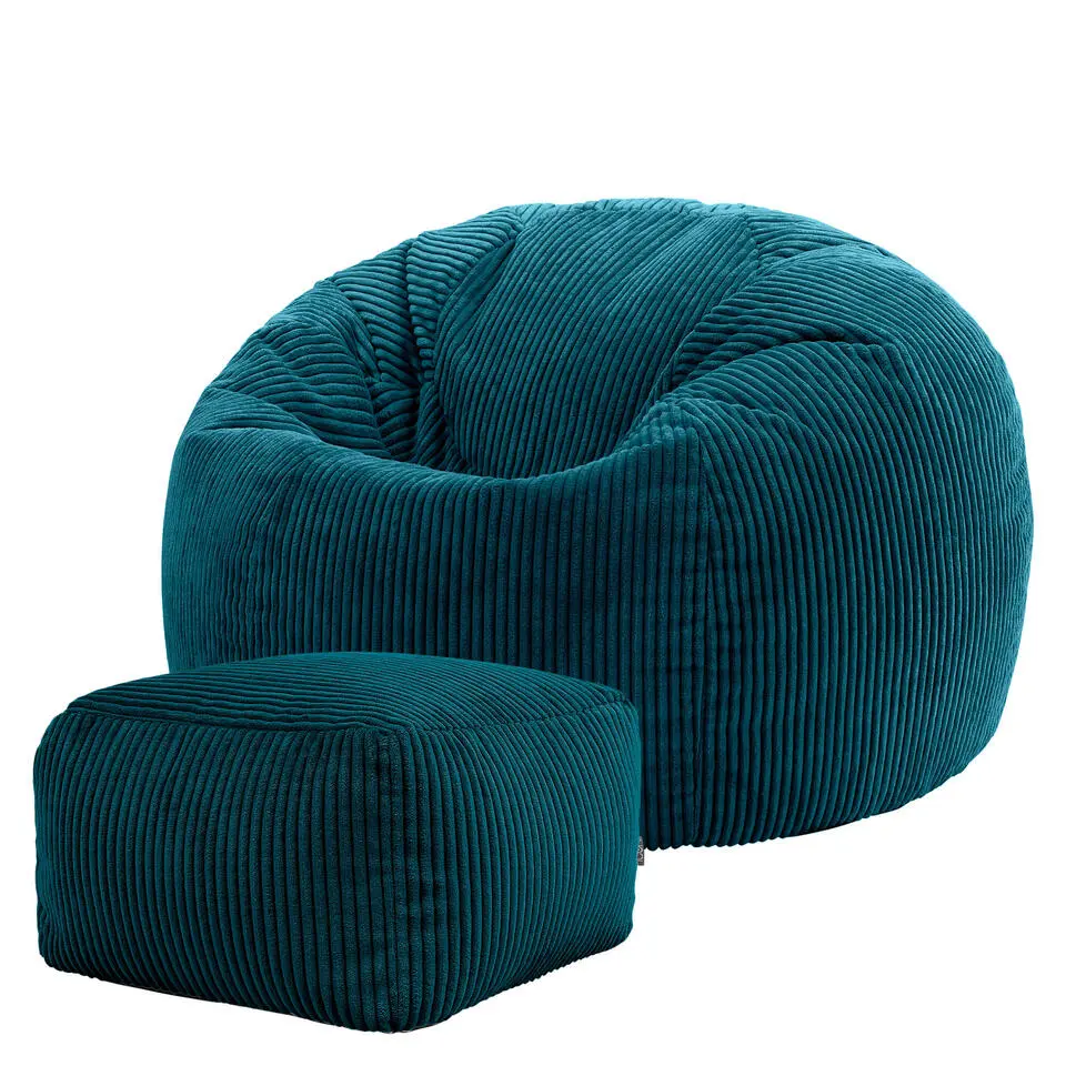 icon Zitzak en Poef Kingston - Corduroy Zitzak - Blauwgroen