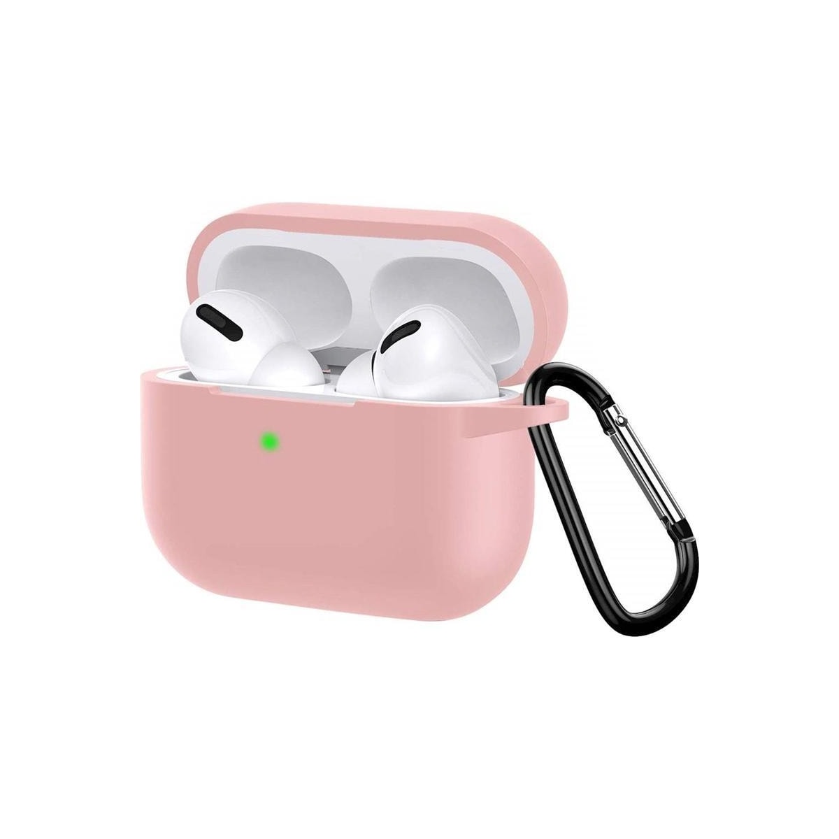 Silikonbeskyttelsesdeksel med krok for Airpods Pro, Pink
