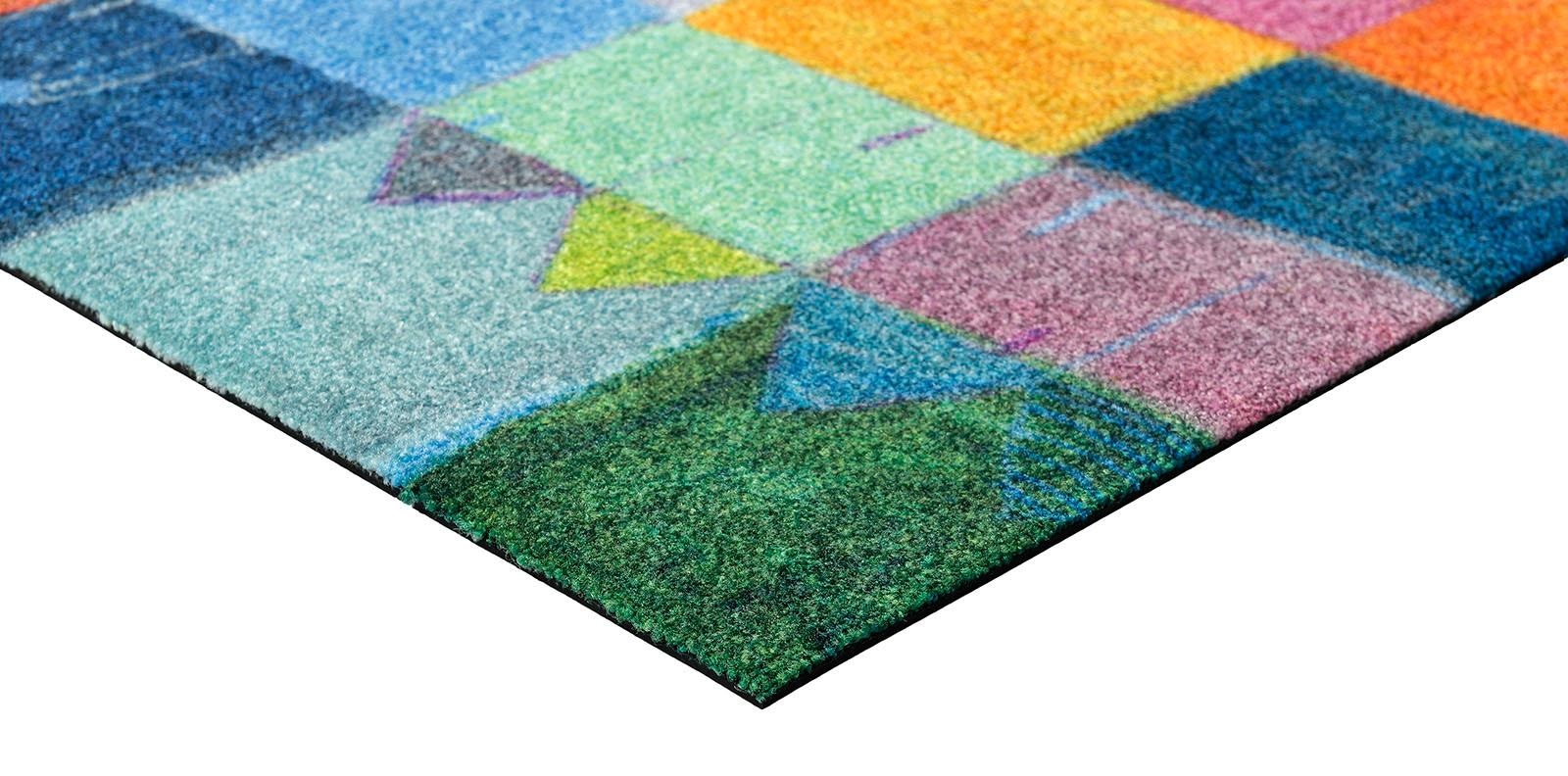 wash+dry by Kleen-Tex Teppich »Sonnenstadt« rechteckig 9 mm Höhe rutschhemmend, waschbar, Wohnzimmer