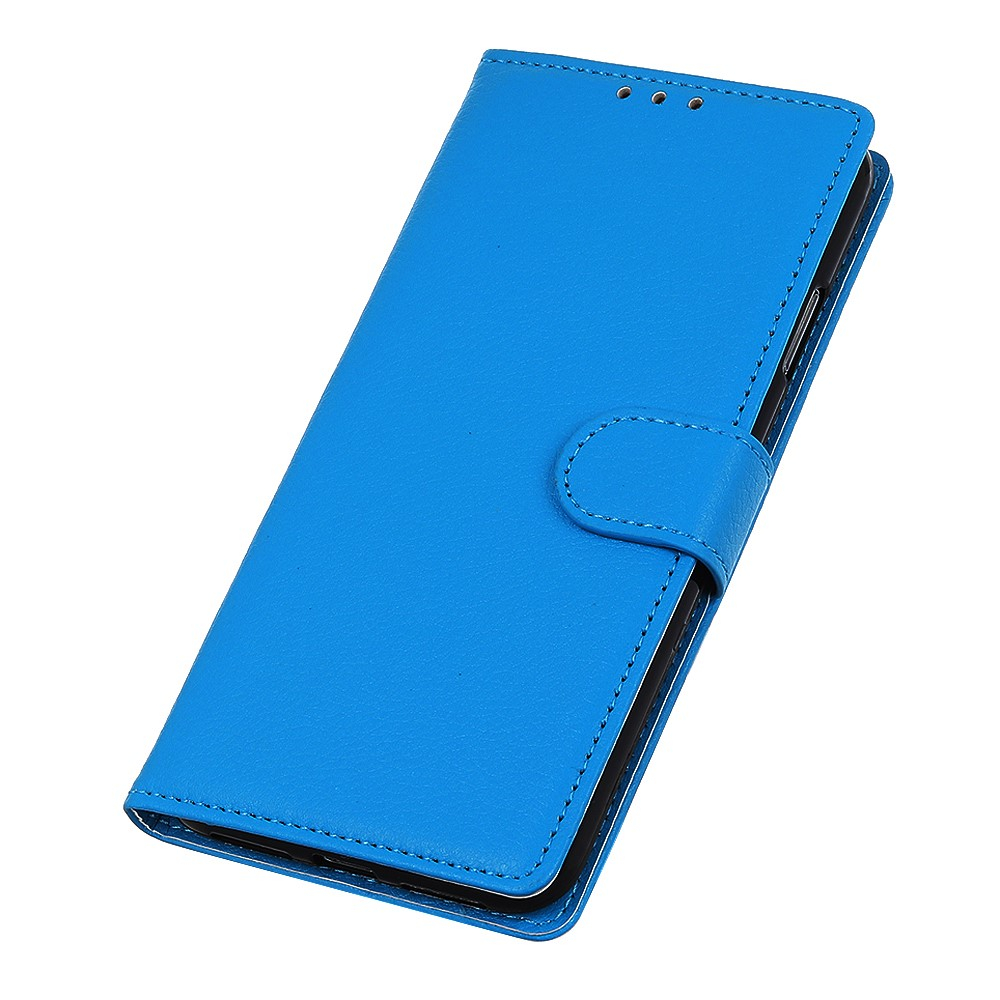 Samsung Galaxy A32 (4G) Leder Tasche Flip Cover Litchi Look - Blau