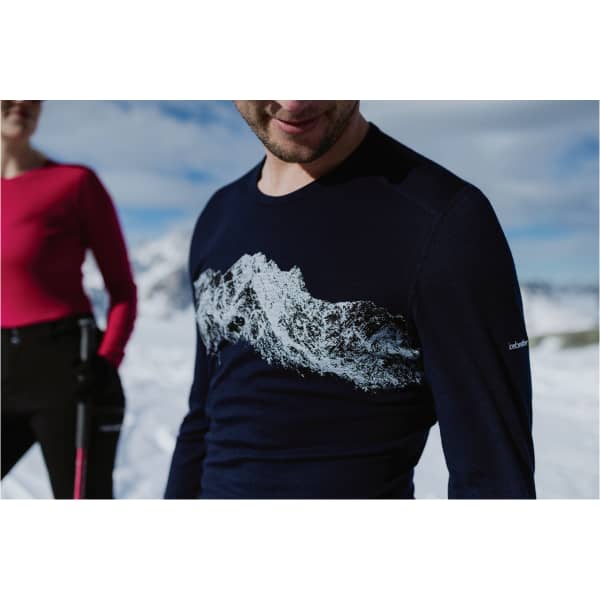 T-shirt thermique ICEBREAKER M 200 OASIS LS CREWE REMARKABLES MIDNIGHT NAVY