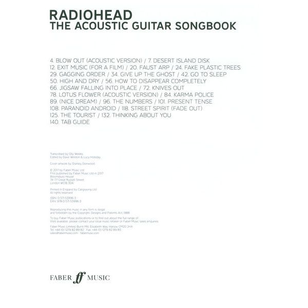 Faber Music Radiohead: The Acoustic Guitar