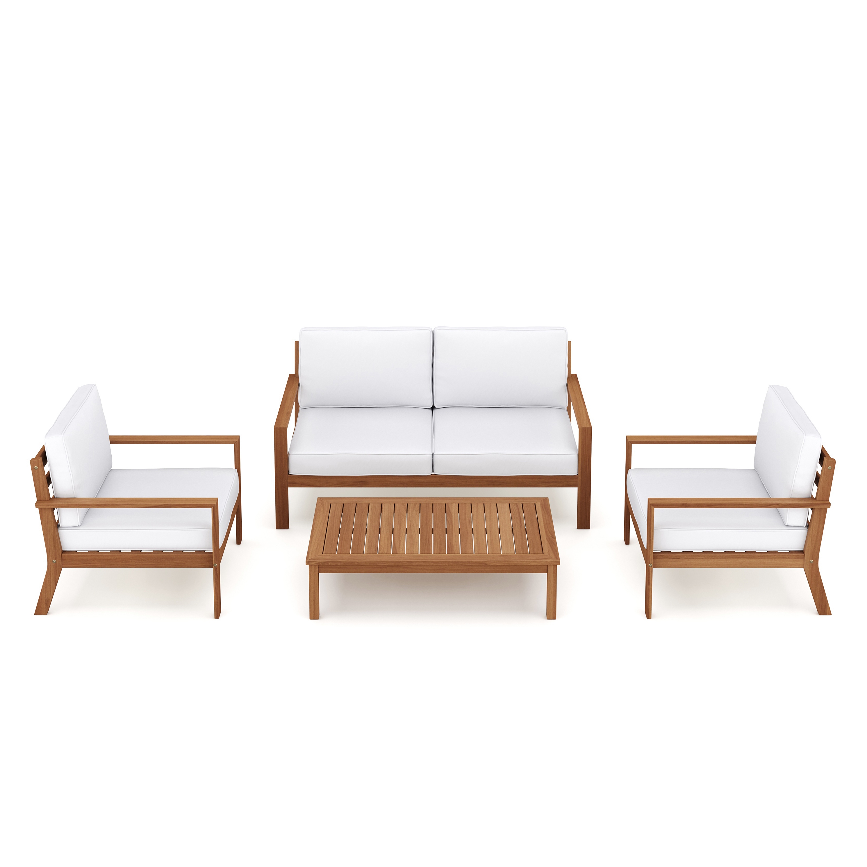 Lounge Holz BIBIONE natur/weiss