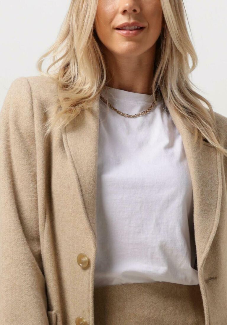 VANILIA beige vanilia blazer wool blend blazer