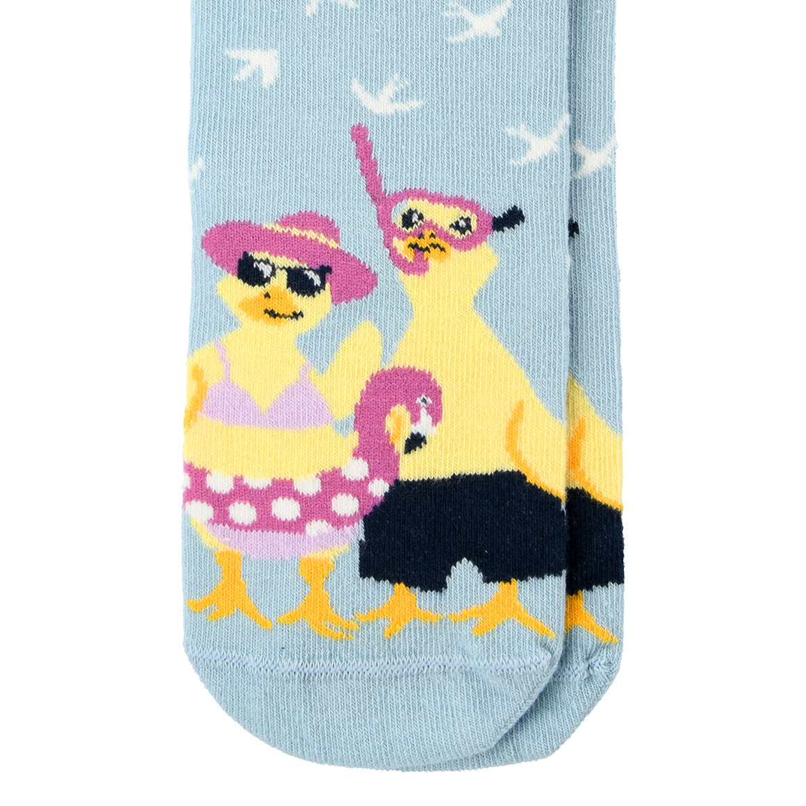 Gina Benotti 1 Paar Damen Socken mit lustigem Motiv hellblau