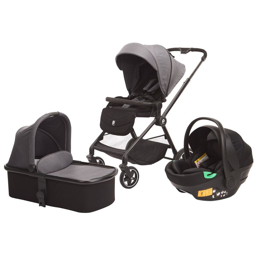 Poussette trio Athéna avec siège-auto i-Prim - Ecru