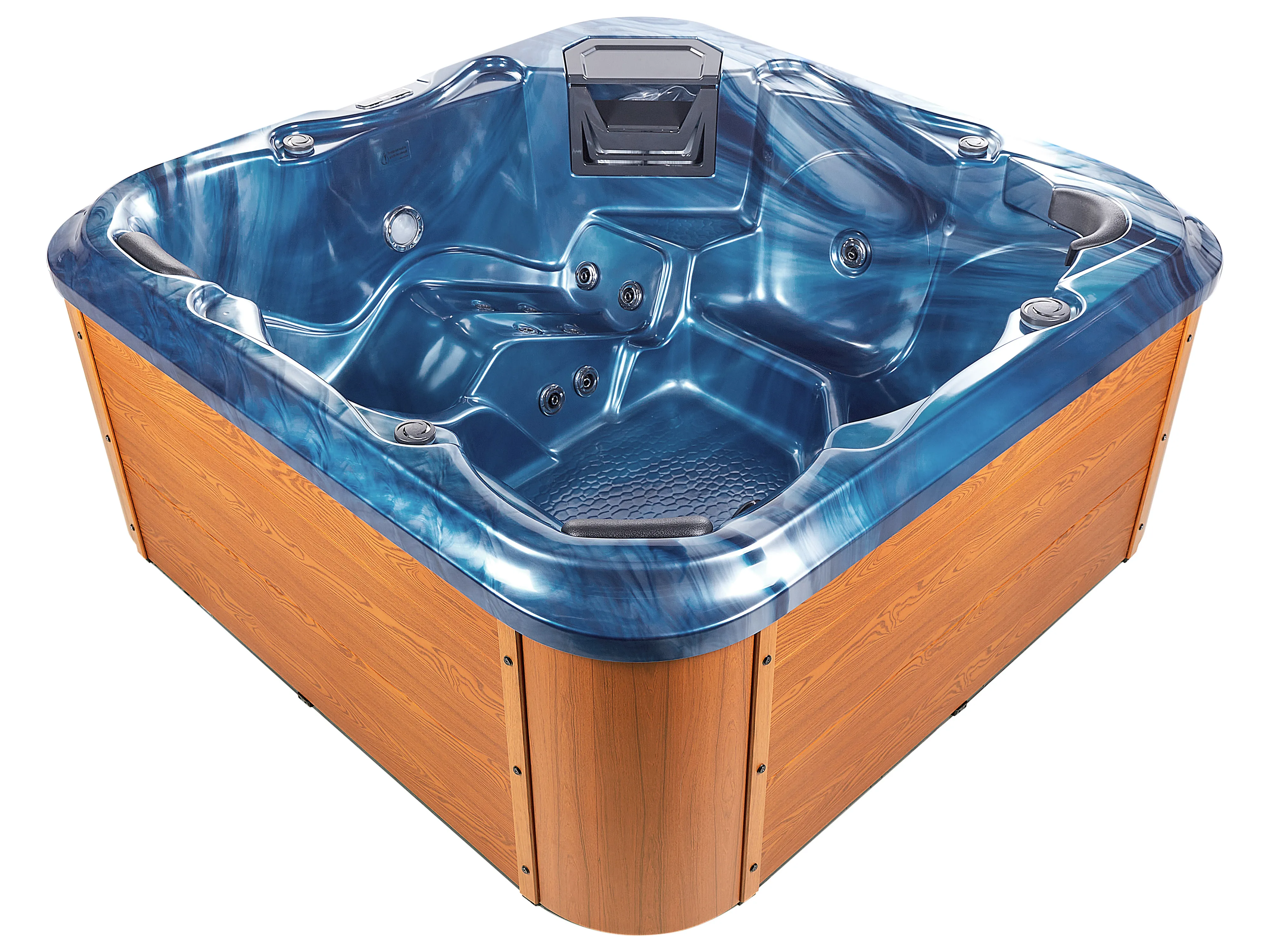 Buiten hottub met LED TULAROSA Blauw