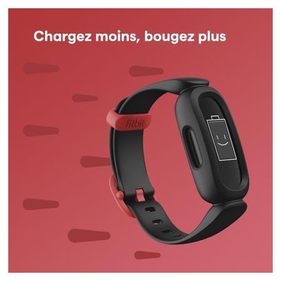 FITBIT Ace 3 - Bracelet connecté enfant - Noir et rouge