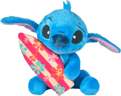 Disney Lilo & Stitch Kosedyr Stitch med Surfebrett 25 cm