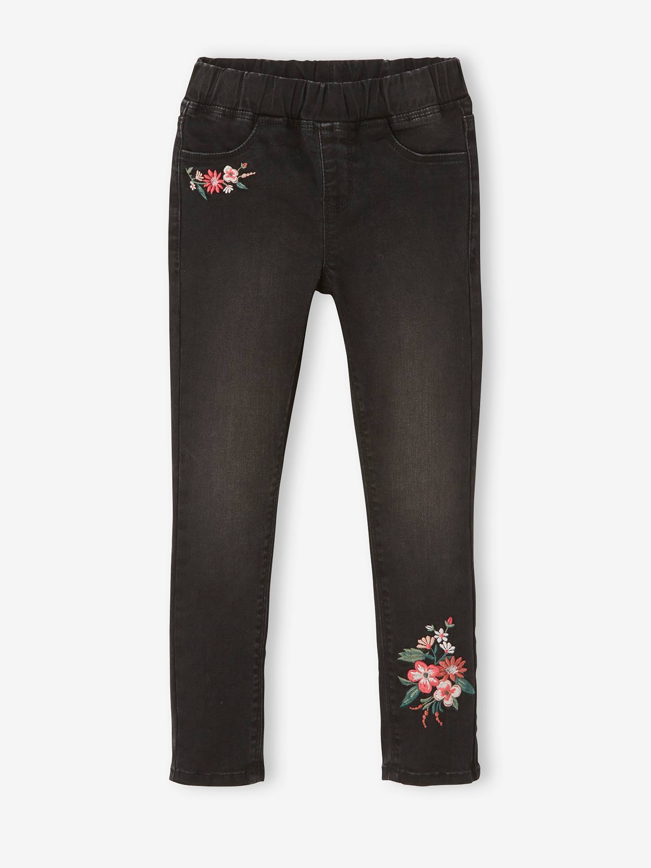 Calças legging bordadas 