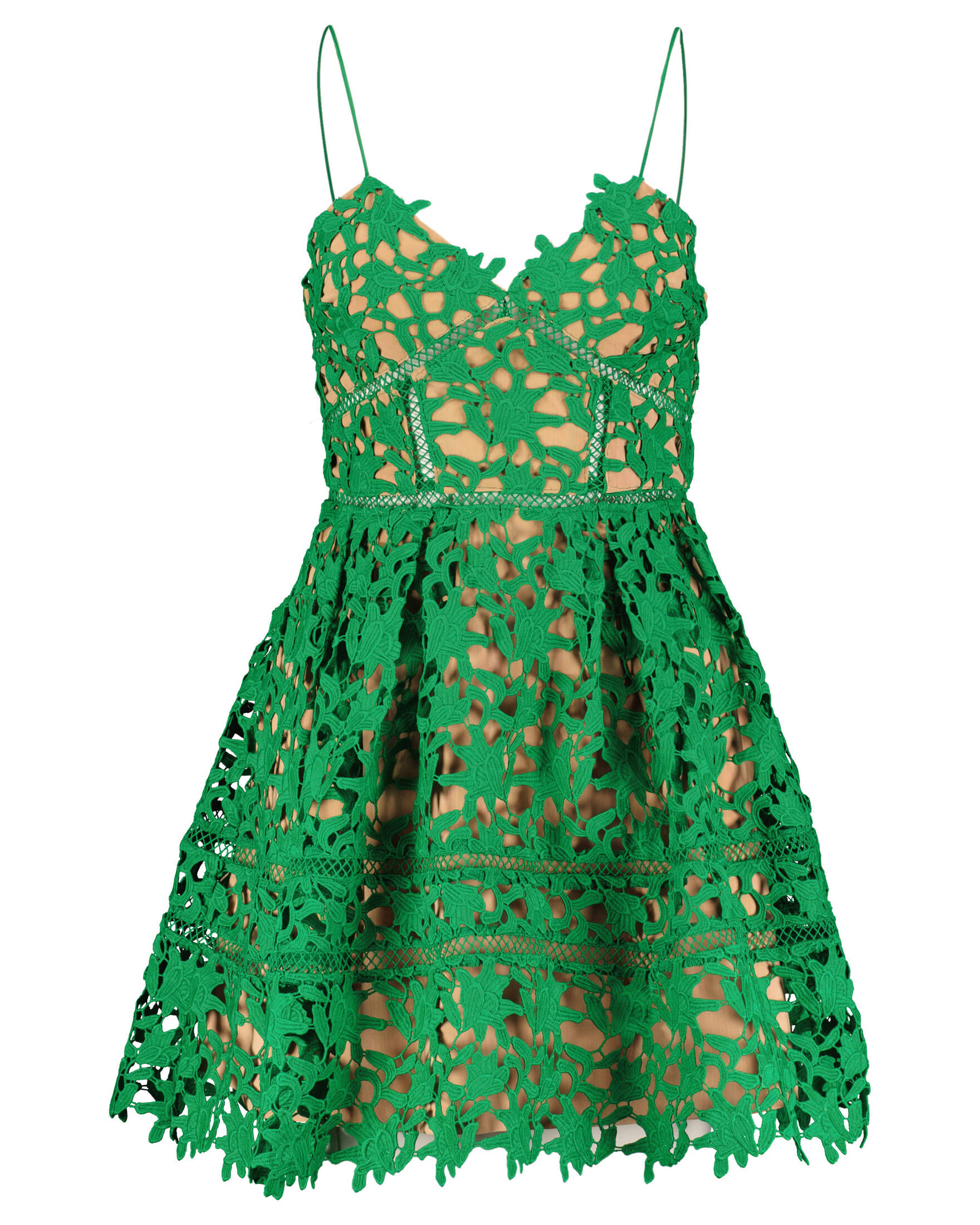 self-portrait| Damen Kleid DEEP GREEN AZALENA