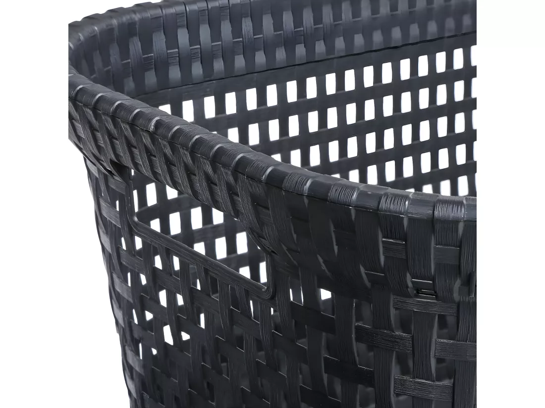 Panier à Linge 45L Gris 2 poignées intégrées L 59 x P 38.5 x H 26 cm
