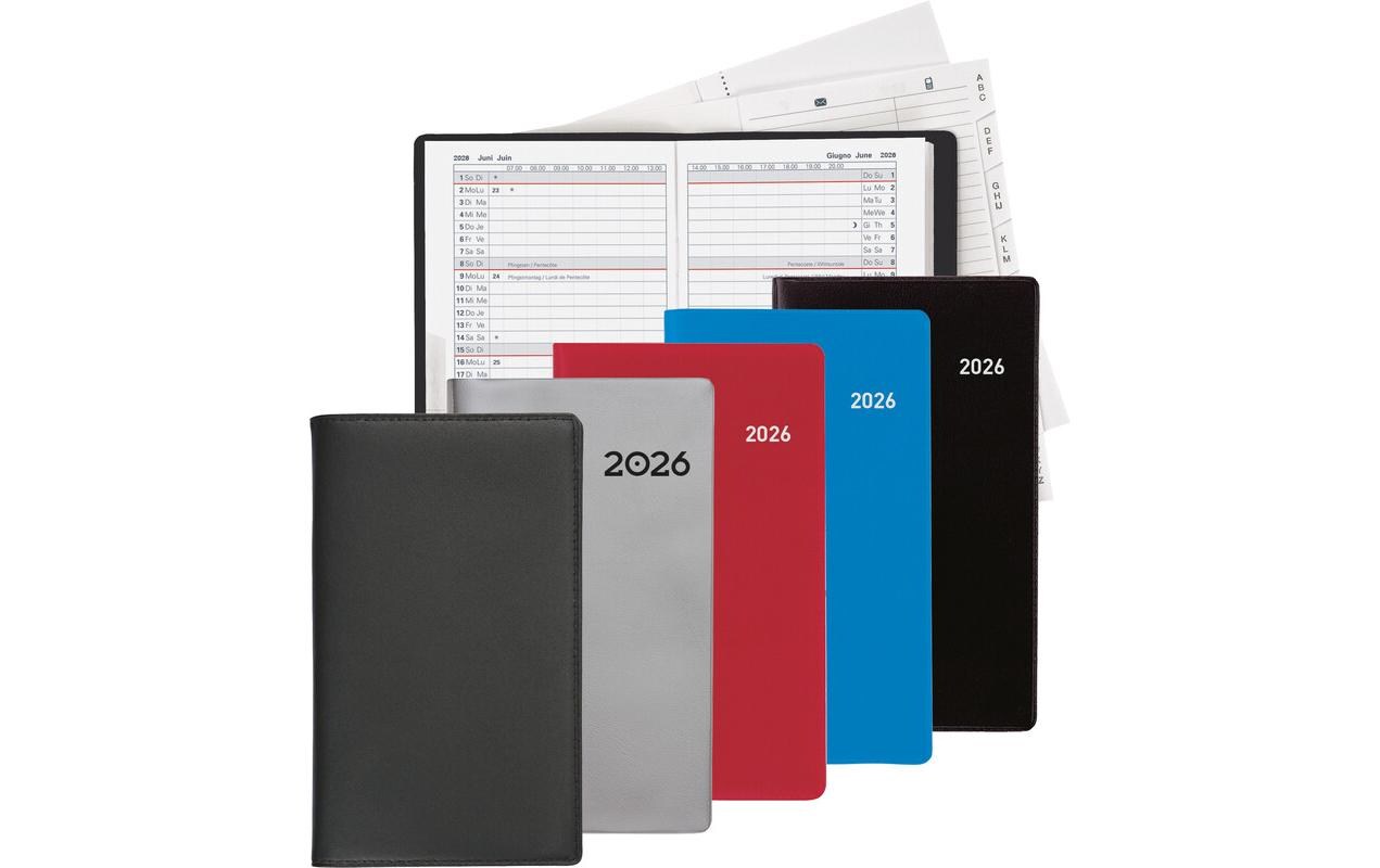 Taschenagenda Planer Luzern Blau, 8.7 x 15.3 cmMonatsplaner 2026