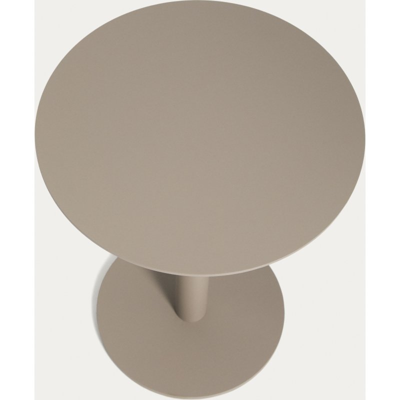 Table auxiliaire Asinara en aluminium taupe Ø 40 cm