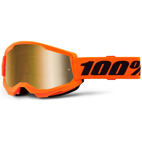 100% - Masque Strata 2 - Ecran Mirror Orange fluo / Or / Iridium