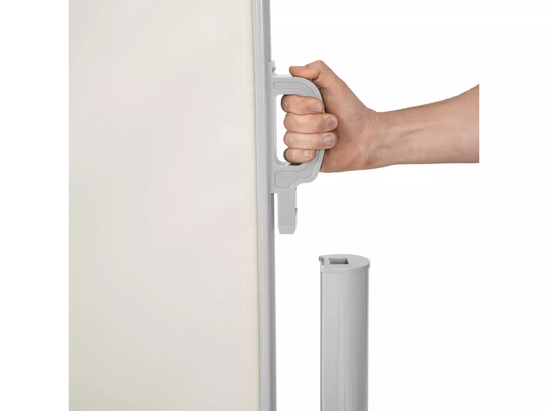 Hitee - Rideau coulissant latéral brise-vent pour terrasse, balcon, patio H160 cm