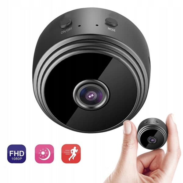 Mini WIFI overvåkingskamera | Trådløst 1080p HD spionkamera med vidvinkel og magnetisk feste
