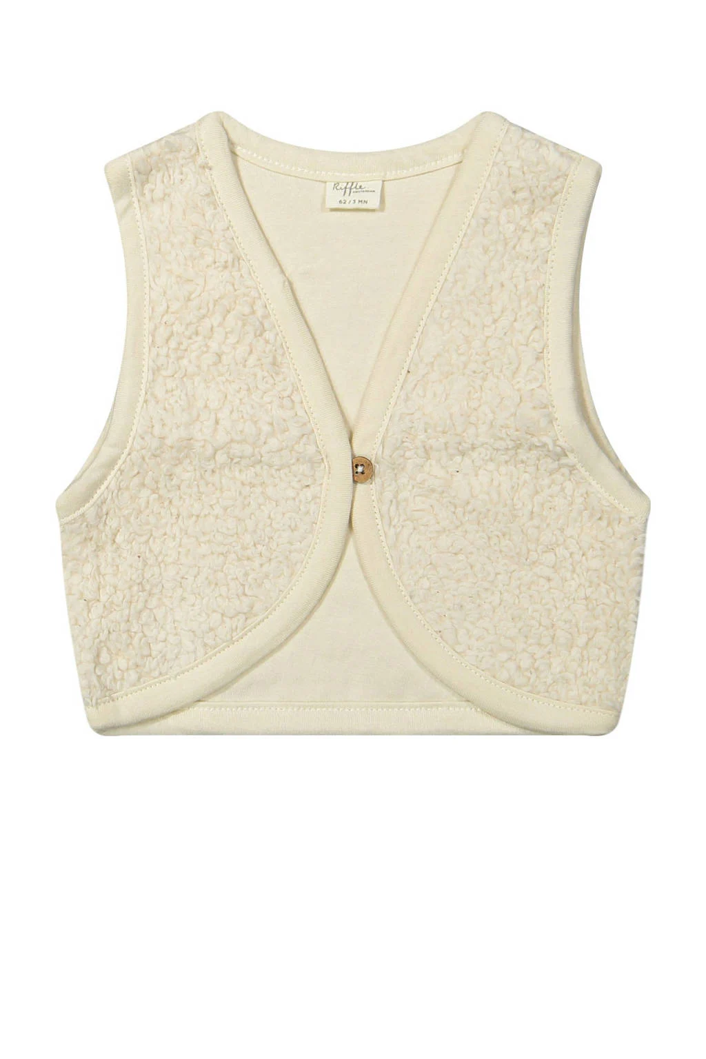 Riffle Amsterdam teddy gilet ecru