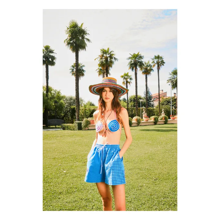 Susanna Blu Short Newport Palmier | Bleu électrique