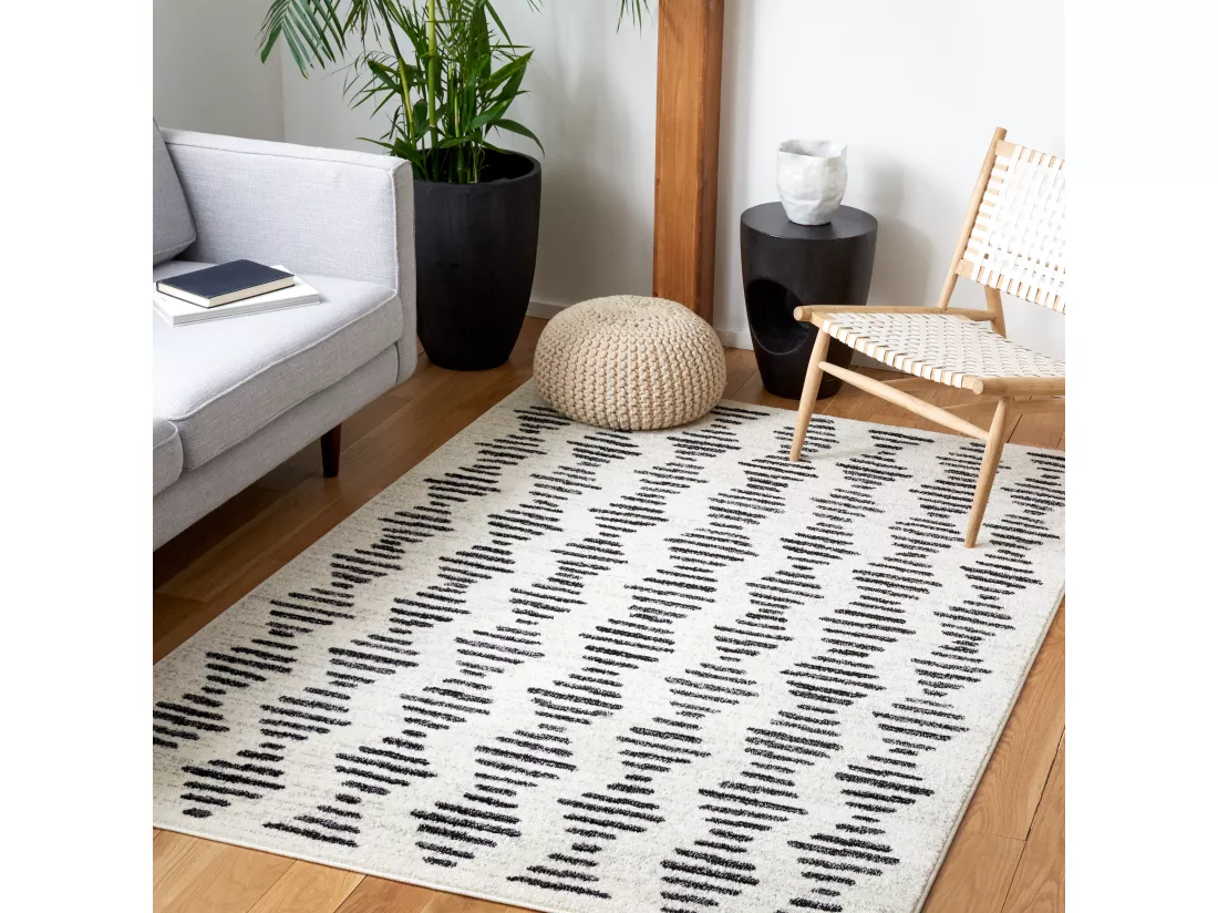Tapis IVORY & BLACK 165 X 231 cm - Nafuna