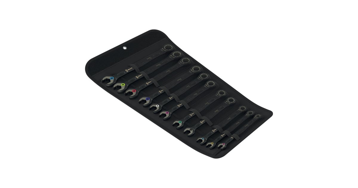 Wera6000 Joker Black Edition 11 set 1 steek-ringratelsleutelset, 11‑delig moersleutel  (Zwart)