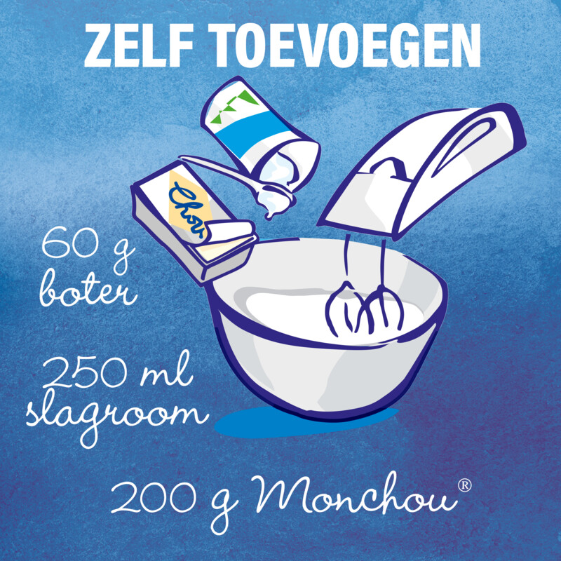 Dr. Oetker Monchou taart kandijkoekjesbodem bakmix