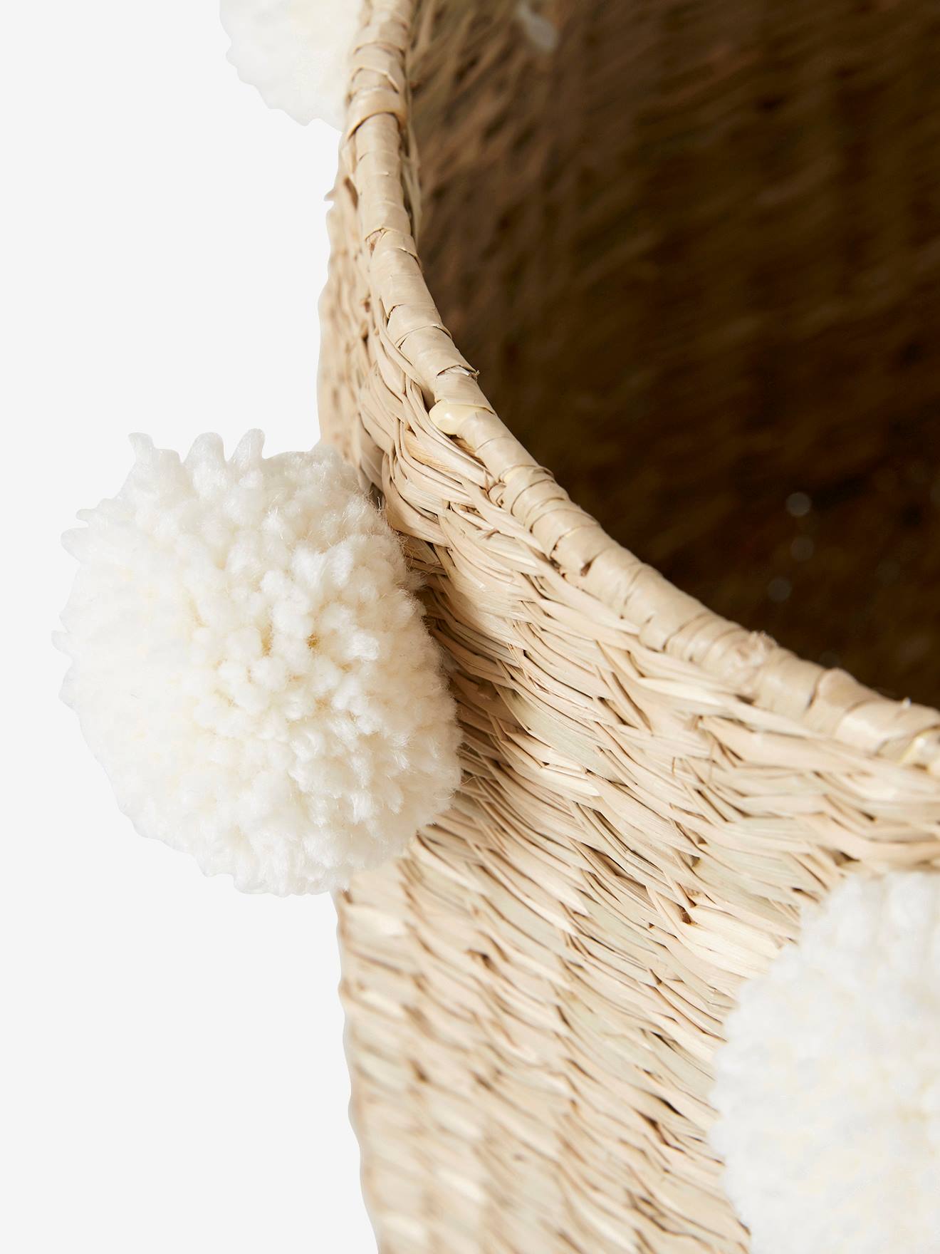 Cesto branco para ervas com rodinhas