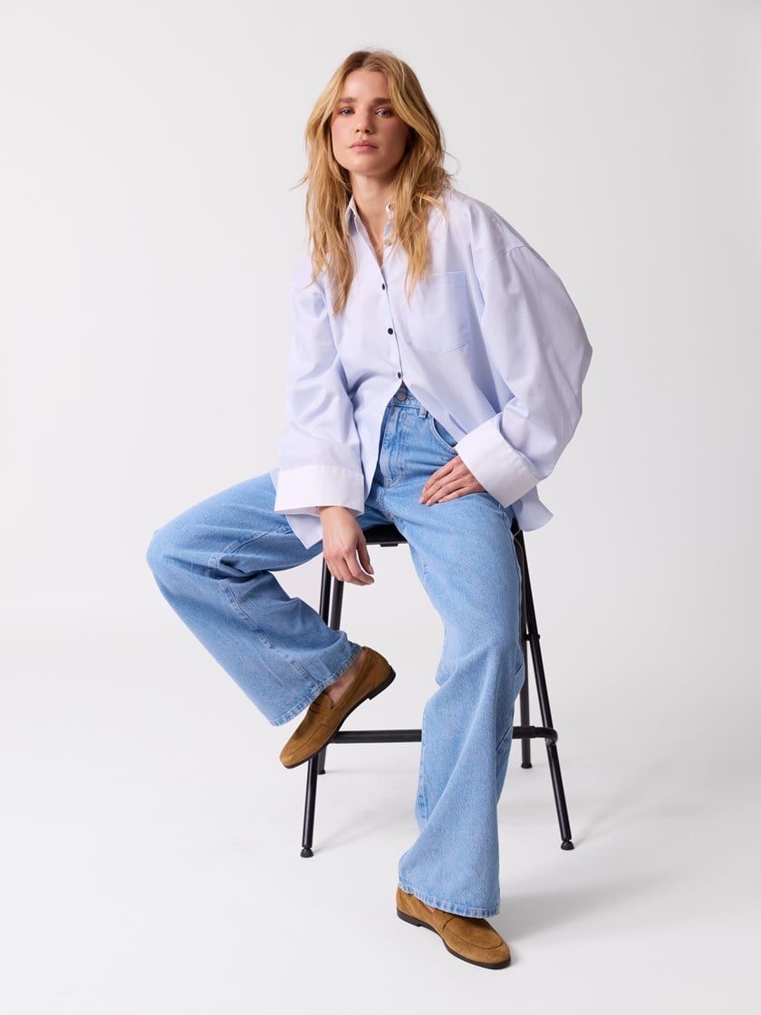 Lulu skjorte Chambray Blue