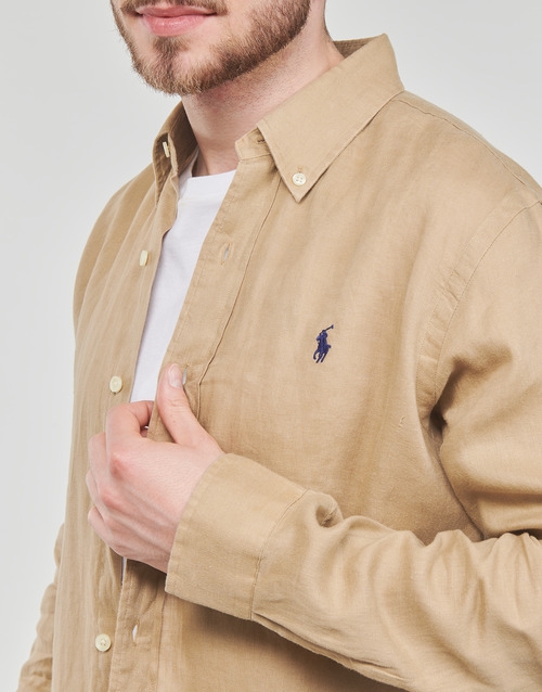 Polo Ralph Lauren - CHEMISE COUPE DROITE EN LIN Camel
