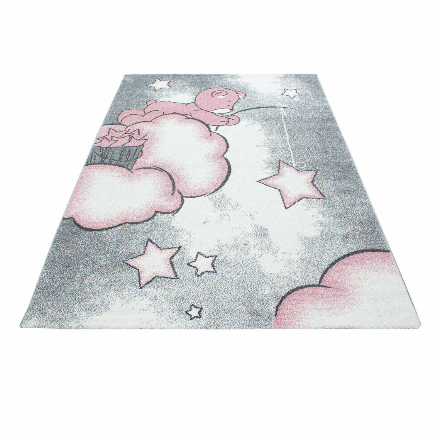 Wunderschöne Kinderteppiche Teppich mit Stern Himmel Motiven Rund / Viereckig