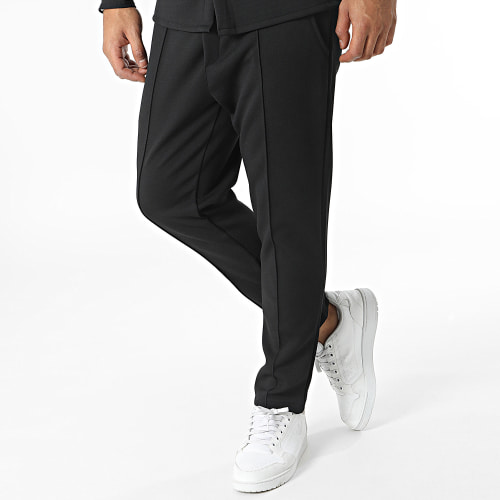Ensemble Chemise Manches Longues Et Pantalon Chino Noir