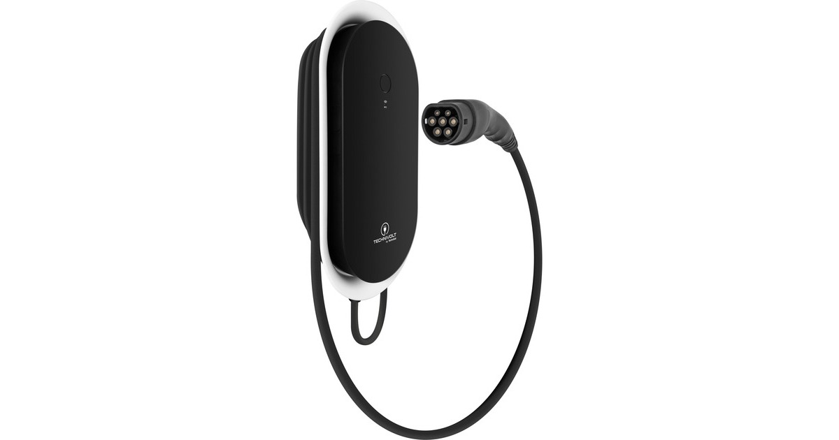 TechniSatTECHNIVOLT 1100 laadpaal  (Zwart/wit, 1 kW, 5 m kabel, RFID, LAN, WLAN)