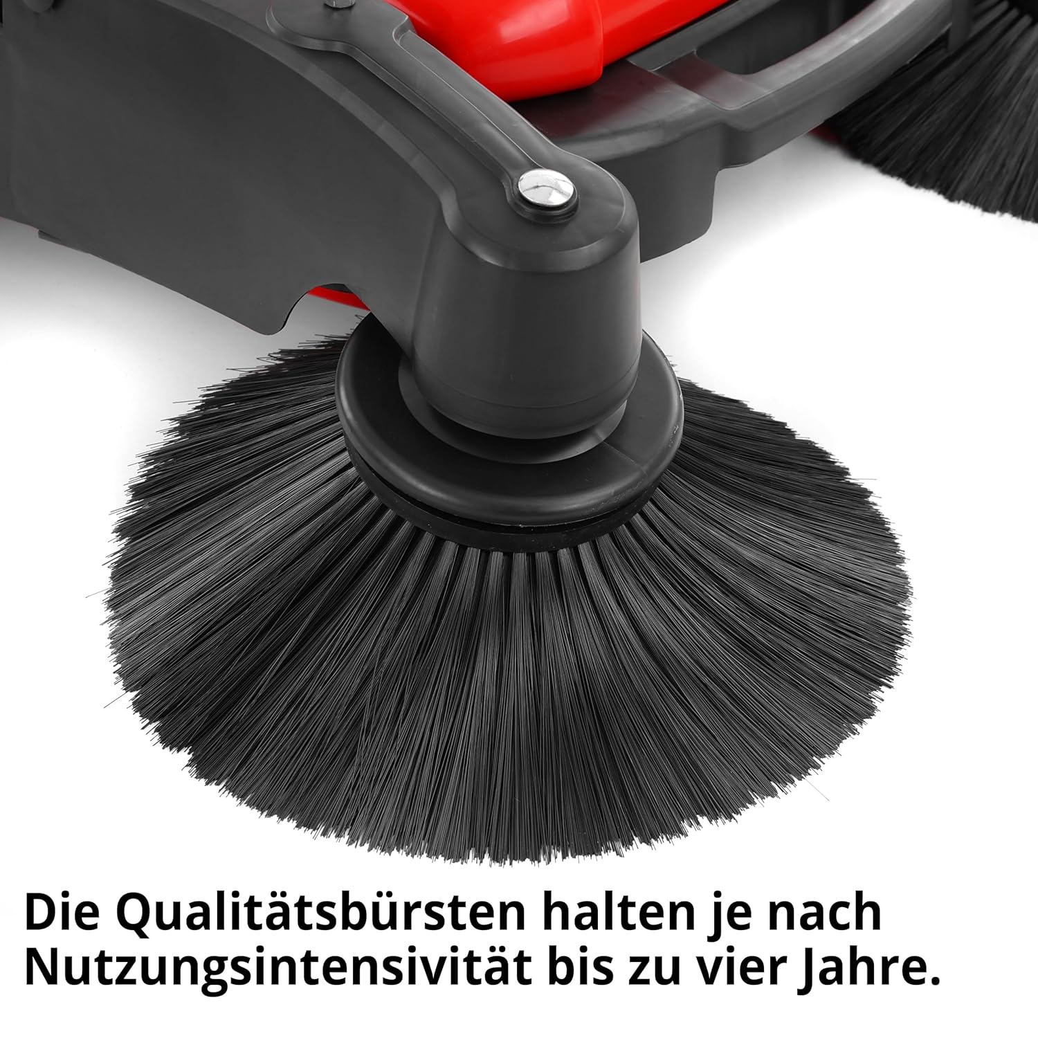 HECHT Kehrmaschine – 105 cm Arbeitsbreite – 350 mm Bürsten – 48 l Auffangbehälter – Kehrmaschine manuell – für große außen Flächen zum Laub, Schmutz & Kies beseitigen