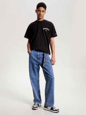 Camiseta Relaxed Fit com Logo nas Costas