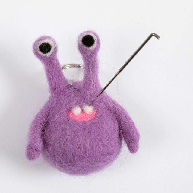 Mini DIY Kit Nålefilting, Monster, ass. farger, 1 pk.