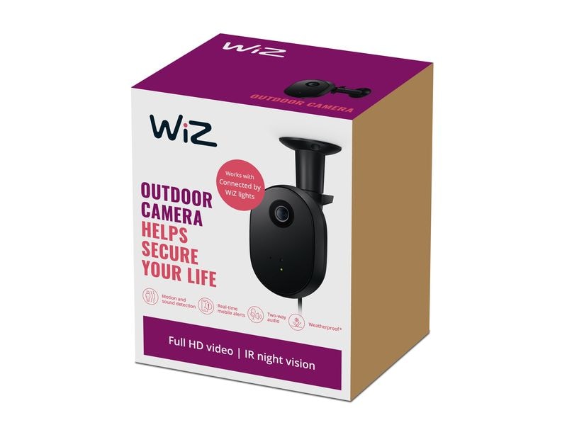WiZ Outdoor Camera Schwarz Überwachung und Sicherheit rund um die Uhr